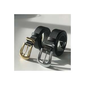 Ensemble de 2 boucles de ceinture pour femmes, pour ceintures de pantalon, ceintures de veste, ceintures de robe, ceintures de chemise - Noir - Or et Argent - Product Image 1
