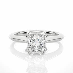 Anillo de Compromiso con Diamante Cultivado en Laboratorio, Corte Princesa, Estilo Lindo, Marca RITZIN - Product Image 5