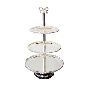 Tableware Fruit <b>Stand</b> Nickle Plated 3 <b>Tier</b> Serving <b>Stand</b> Christmas Day Birthday Celebration <b>Cake</b> Tool Decorating <b>Cake</b> <b>Stand</b> - Product Image 1