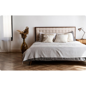 Fundas de Almohada de Franela Gris Rey de Lujo, Paquete de 2, Tejidas, Rectangulares, Diseño Elegante para Hogar y Hospitales, Exportación - Product Image 3