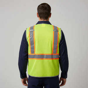 Chaleco de Seguridad Reflectante de Alta Visibilidad con Logotipo Personalizado, Múltiples Bolsillos, ANSI Clase 2, Malla, Certificado EN ISO 20471, Impermeable, con Luz LED Intermitente - Product Image 5