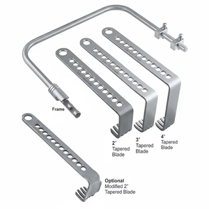 Ensemble de curettes cervicales de 8 pièces, instruments chirurgicaux orthopédiques, classe I, argent - Product Image 1