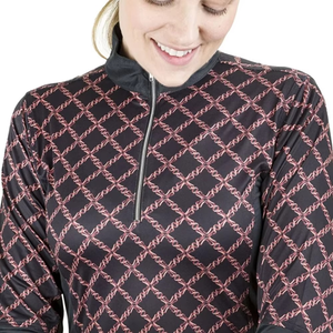 Vente en gros Chemises équestres de haute qualité Hauts d'équitation à demi fermeture éclair pour femmes Couches de base pour dames Vêtements pour courses de chevaux - Product Image 3