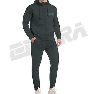Ensemble de survêtements pour hommes 2 pièces veste et pantalon de survêtement zippés tenue athlétique décontractée survêtement d'entraînement pour hommes - Product Image 1