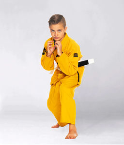 โรงงานขายส่งราคาเด็กคาราเต้Bjj Gisปรับแต่งโลโก้บราซิลสีเหลืองJiu Jitsuผ้าฝ้าย 100% BJJ Gisคาราเต้Bjj Gisชุดกิโมโน - Product Image 5