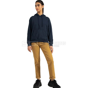 Sudadera con Capucha de Forro Polar de Manga Larga para Mujer, Otoño Invierno, con Logotipo Personalizado, Estilo Urbano, 100% Algodón, Varios Colores - Product Image 2