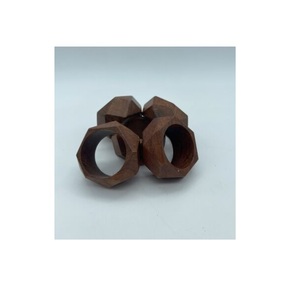 <b>top</b> trending Wooden Napkin Rings Set of 6 for Your <b>Table</b> Handicrafts Wood Napkin Ring Set with 6 <b>Decorative</b> Napkin Rings - Product Image 5