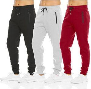 Pantalon de survêtement en polaire pour homme avec poche zippée et cordon de serrage - Product Image 2