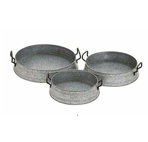 Plateaux de rangement en métal galvanisé Art Déco en forme de fleur avec poignées, écologiques, à fixer sur la porte, décoration intérieure de cuisine, design durable - Product Image 5