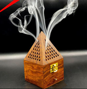 Quemador de mubkhar de mármol hecho a mano con Banda Dorada decorativa, quemador de bakhoor - Product Image 6