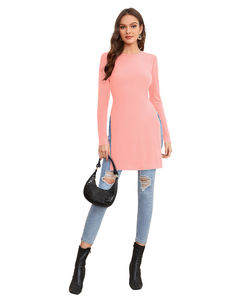 เสื้อถักไหมพรมโพลีเอสเตอร์สำหรับผู้หญิงเสื้อปาร์ตี้ลำลองอินเดียใส่สบายสุดๆเสื้อยืดบูติกทางการล่าสุด - Product Image 2