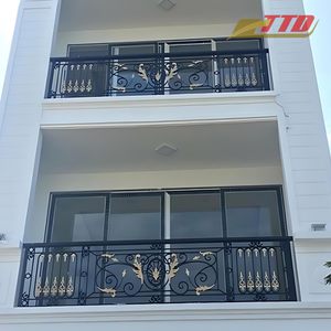 Panneau de balustrade de balcon en fonte moderne avec design décoratif forgé sur mesure pour garde-corps extérieur et intérieur haut de gamme - Product Image 1