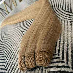 Extensions de cheveux brésiliens Remy Skin Weft 22 pouces blond sable lisses et doux en cheveux humains - Product Image 5