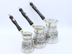 Hammered solid copper wooden handle Turkish coffee pot <b>tableware</b> coffee cup home kitchen restaurant hotel <b>party</b> <b>table</b> <b>decor</b> - Product Image 6