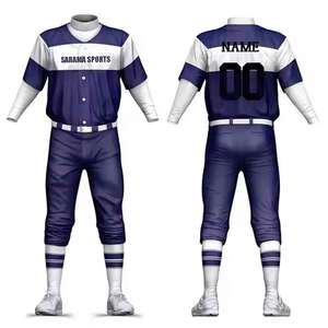 Uniforme de Béisbol Personalizado de Último Diseño y Nuevo Estilo, Calidad Premium, Color Sólido, Transpirable, Tallas Grandes, para Venta en Línea - Product Image 1