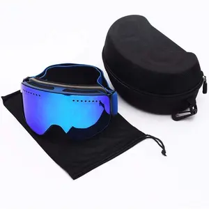 Custom Interchangeable Lens Cylinder UV400 Anti-fog Snowmobile Glasses Sunglasses Anti-shock Snowboard Magnetic Ski Goggles