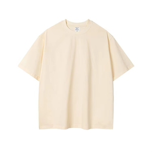 T-shirt uni et tissé T-shirt à manches courtes en polyester lourd vintage surdimensionné avec impression délavée pour hommes, vente en gros de logo personnalisé - Product Image 4