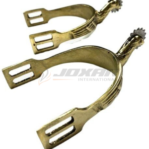 Espuelas de equitación totalmente personalizables construidas con materiales duraderos formas únicas y logotipos personalizados perfectos para profesionales - Product Image 1