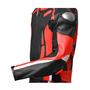 Trajes de cuero deportivo de carreras de motocicleta de color personalizado, trajes de cuero genuino puro, trajes de cuero de motocicleta de carreras de alta velocidad - Product Image 3