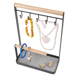 Soporte de joyería con revestimiento de oro, diseño simple, pequeño, para colgar joyería, nuevo, último soporte de Metal, precio al por mayor - Product Image 3