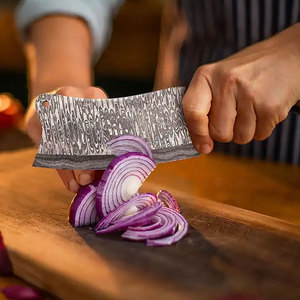 Couteau de couperet de chef en acier damas professionnel de 8 pouces avec manche en bois utilisation de boucher de cuisine à domicile de qualité - Product Image 4