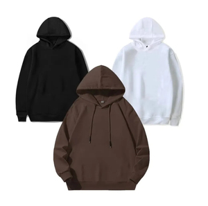 Sweatshirts à capuche à manches longues pour hommes pour l'automne et le printemps Streetwear en noir et marron - Product Image 4