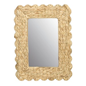 Miroir mural en jonc de mer tressé à la main, style bohème, cadre festonné, décoration intérieure, fabriqué par KingCraftViet, prix abordable - Product Image 1