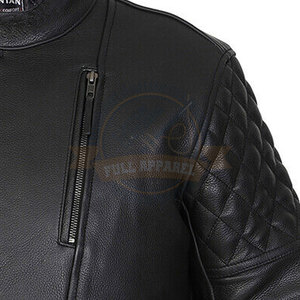Meilleur Prix Veste de Moto d'Hiver pour Homme Cuir Véritable Coupe-Vent et Imperméable Teint Uni pour Vente en Ligne - Product Image 5