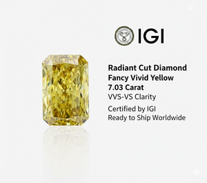 Diamante Cultivado en Laboratorio, Raro, de 1 Quilate, Color Amarillo Intenso Fantasía |   Corte Esmeralda con Certificación IGI VVS/DEF para un Anillo de Compromiso Impresionante - Product Image 2