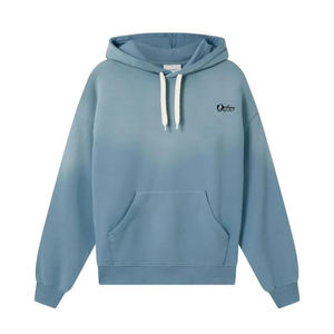 Sudadera con Capucha de Primera Calidad, Lavada al Ácido, con Cierre, Estilo Urbano, Logotipo Bordado con Efecto Desgastado, Diseño Personalizado para Hombre, 2025 - Product Image 4