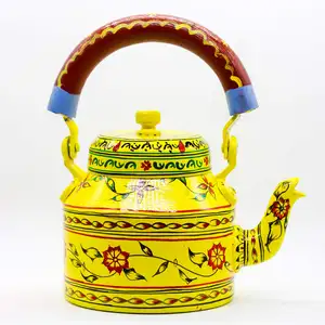 kinng international custom flower straight teapot cool kettle tripod embellish 5L enameled pot