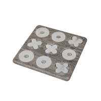 Jeu de société de table en marbre Tic Tac Toe Domino Set Tumbling Tower Solitaire Marble Brain Teaser Game set