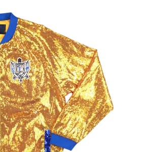 Sigma Gamma Rho SGRho <b>Sequin</b> <b>Jacket</b> Gold Blue Greek Letters Embroidered Crest Sorority Bomber Greek Life <b>Sequin</b> Apparel - Product Image 3