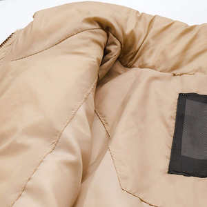 Blouson matelassé à capuche beige pour homme, rembourrage chaud, léger, isolé, imperméable, coupe-vent, vêtements d'extérieur d'hiver, doublure douce, fermeture éclair - Product Image 3