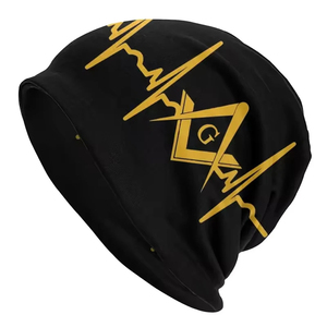 Gorro de Lana Personalizado con Logotipo Masónico para Unisex, 100% Algodón, Transpirable, Impermeable, para las 4 Estaciones, Invierno, Esquí, Maestro Masón - Product Image 2