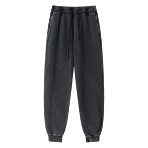 Haute qualité Vintage unisexe surdimensionné pantalons de survêtement 100% coton taille élastique Streetwear décontracté coupe ample pantalon - Product Image 2