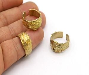 Bague en laiton réglable, design géométrique personnalisé avec placage rhodium, pour les fêtes et accessoire de mode par f s i - Product Image 5