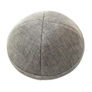 Kippa Unisex Personalizable de Moda 2025, Color Sólido, Simple, de Algodón y Cáñamo, Borde Redondo, Sombrero Judío - Product Image 3