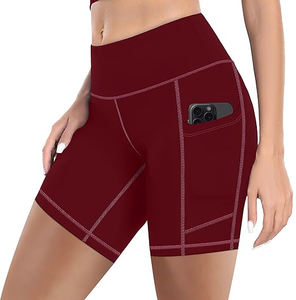 Pantalones cortos y mallas sexys de compresión de fitness personalizados con estampado sublimado personalizado, sin costuras, cintura alta - Product Image 2