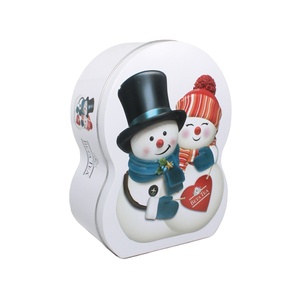 High-Grade Quality Customizable Snowman Shaped Tinplate Food Storage Box for Candy <b>Chocolate</b> Lollipop - Product Image 6