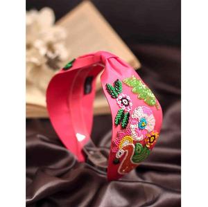 Multicolored Seed Beaded And Pearl <b>Headband</b> For Women And Girls Offering Stylish Decorative And Premium High Quality Appeal - Product Image 6