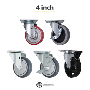 Bánh xe xoay và khóa phẳng 2 inch, 2.5 inch, 3 inch, 4 inch, 5 inch cho xe đẩy đồ nội thất, tủ, bánh xe chịu lực nặng - Product Image 5