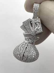 Hip Hop 925 plata esterlina hombres nombre letra Moissanite diamante colgante collar personalizado fábrica joyería para niños - Product Image 4