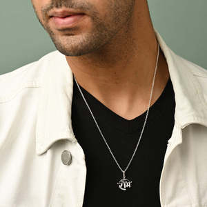 Compre Collares con Colgantes de Plata de Ley 925 para Hombres y Niños, Estilo Vintage, Eslabones Modernos en Dorado con Forma de Número, Letra, Diamante y Perla - Product Image 3