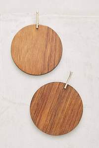 Boucles d'oreilles noires de créateurs populaires faites à la main bijoux de mode pour femmes boucles d'oreilles de mariage en bois personnalisées en bois naturel - Product Image 5