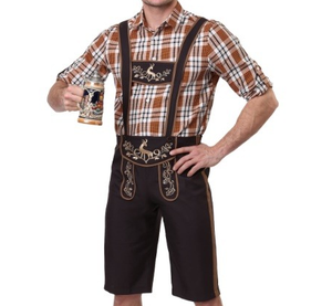 Prendas bávaras Nueva llegada Hombres Hot Traditional Octoberfest Bavarian Lederhosen Shorts Custom Unique Shorts - Product Image 1