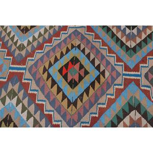 Alfombra de 3.2x10.7 pies, Alfombra Turca Vintage, Alfombra de Lana Herki Azul - Product Image 5