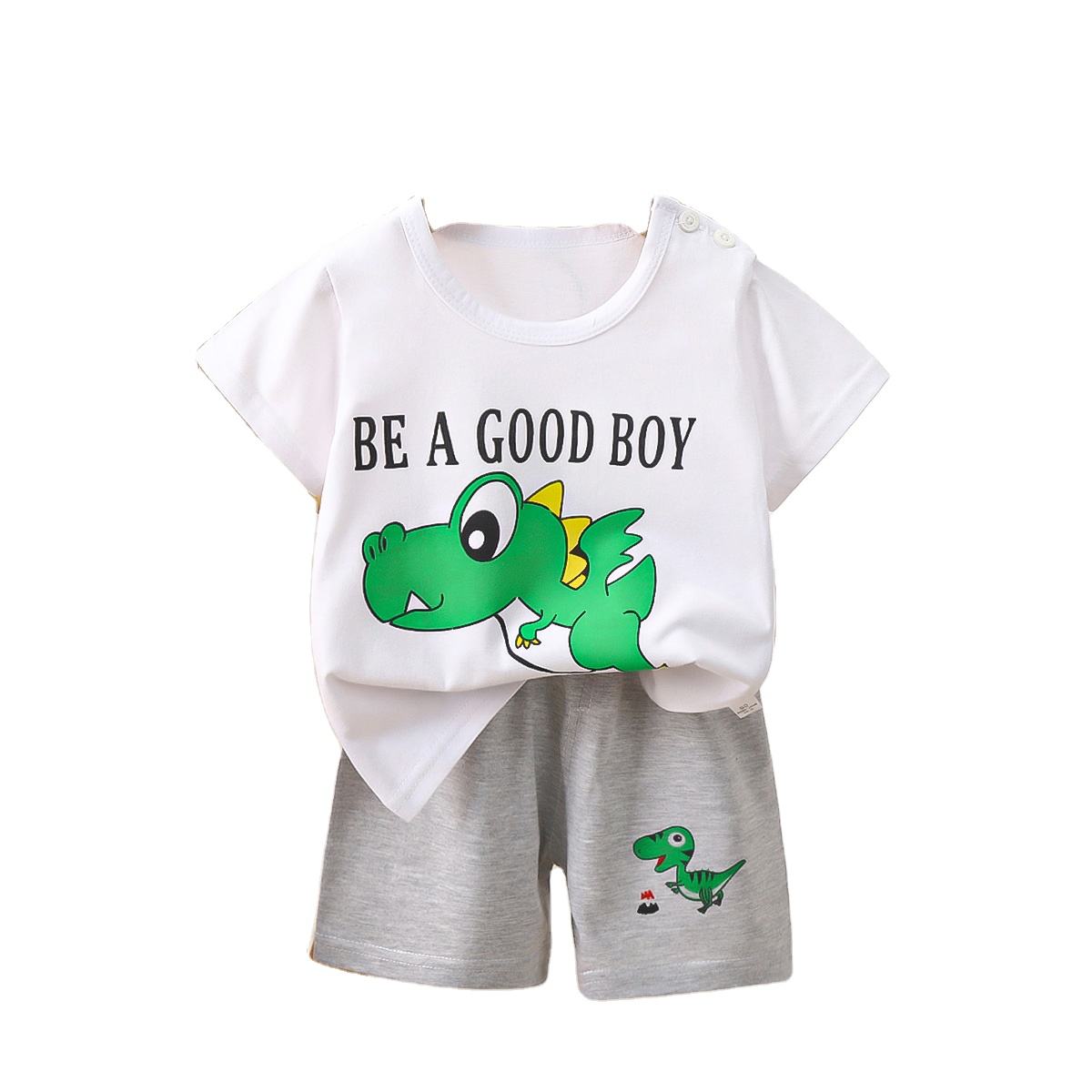 Girl Designer Unisex Baby Clothes Sale Summer Hot Sale Girls Clothing Sets  Children's Short-Sleeved Suit