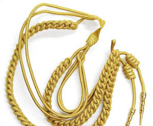 Decorative Customizable Shoulder Aiguillette <b>Braided</b> <b>Cord</b> Tips Gold Eco-Friendly Adjustable Ceremonial Aiguillette for Formal - Product Image 5