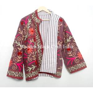 Hermosas Chaquetas de Invierno Bordadas a Mano con Cuello Redondo para Mujer, Talla Única, Hechas a Mano, para Vestir de Noche - Product Image 6